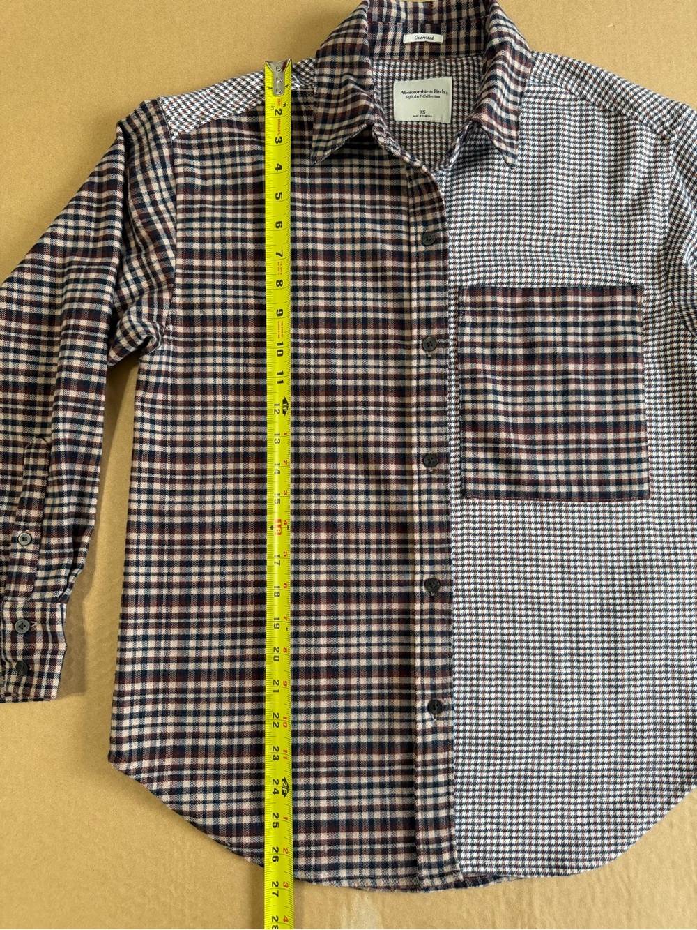 Abercrombie & Fitch Button-Up Shirt long sleeve Women’s XS Oversized Plaid - Picture 9 of 12
